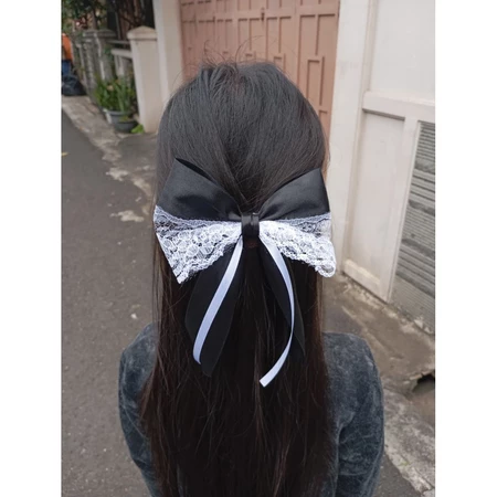 Gambar Jepit rambut pita ala Korea